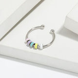 925 Sterling Silver Oil Drip Ring - Trendsi