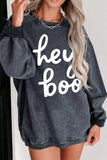 Round Neck Dropped Shoulder Graphic Sweatshirt - Trendsi