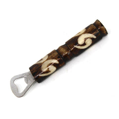 African Batik Bone Bottle Opener, Mixed Designs - Jedando