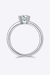 1 Carat Moissanite 925 Sterling Silver Solitaire Ring - Trendsi - Flyclothing LLC
