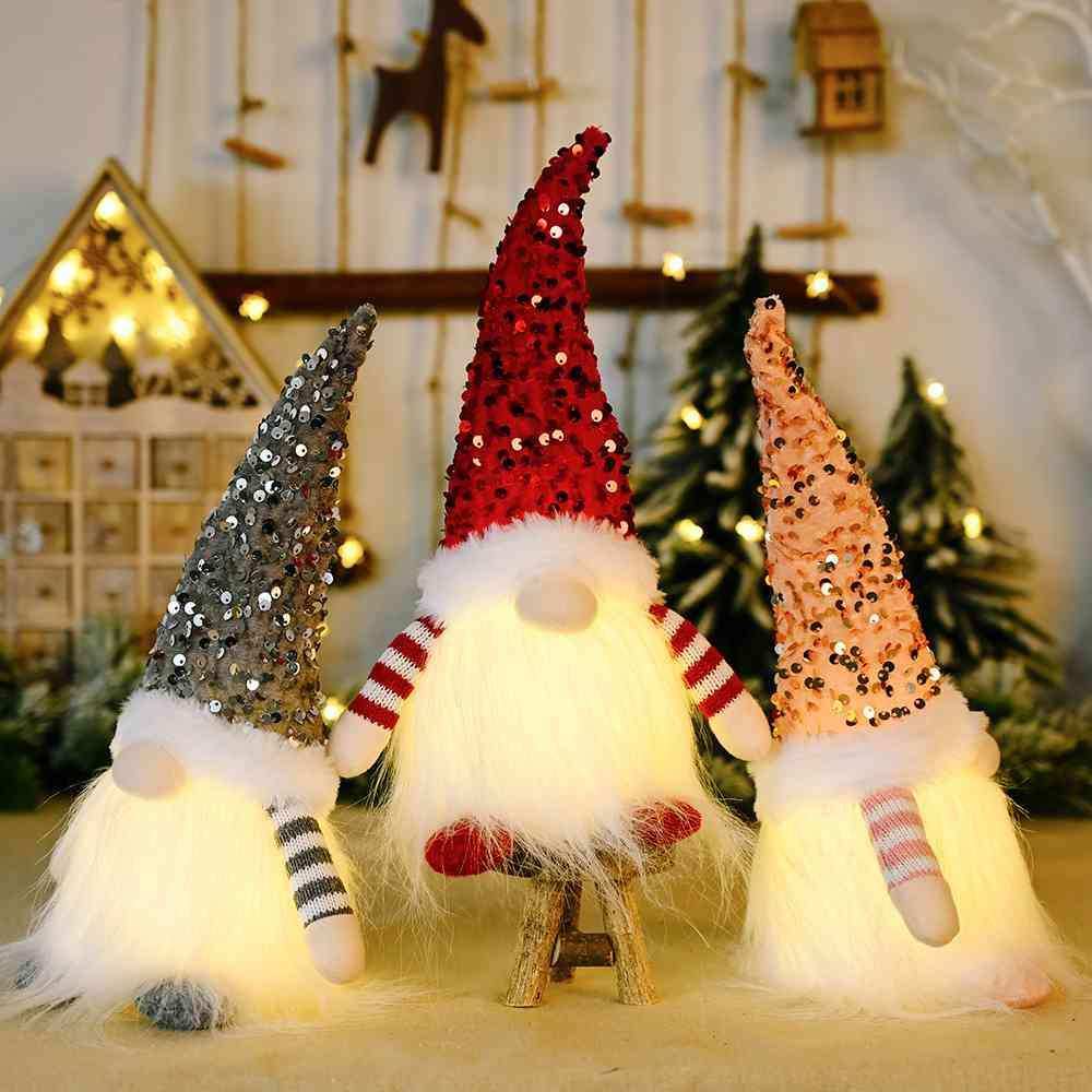 Sequin Light-Up Faceless Gnome - Trendsi - Flyclothing LLC