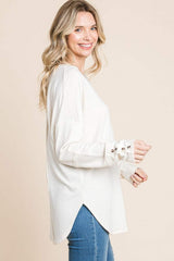 Culture Code Full Size V-Neck Dropped Shoulder Blouse - Trendsi - Flyclothing LLC