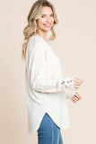 Culture Code Full Size V-Neck Dropped Shoulder Blouse - Trendsi - Flyclothing LLC