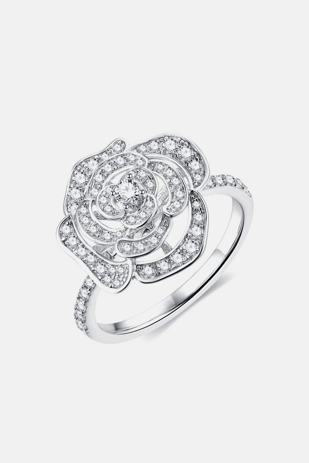 3.4 Carat Moissanite Flower Shape Ring - Trendsi