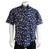 Rockmount Clothing Mens Solar System Print Short Sleeve Western Shirt In Navy - Rockmount Clothing