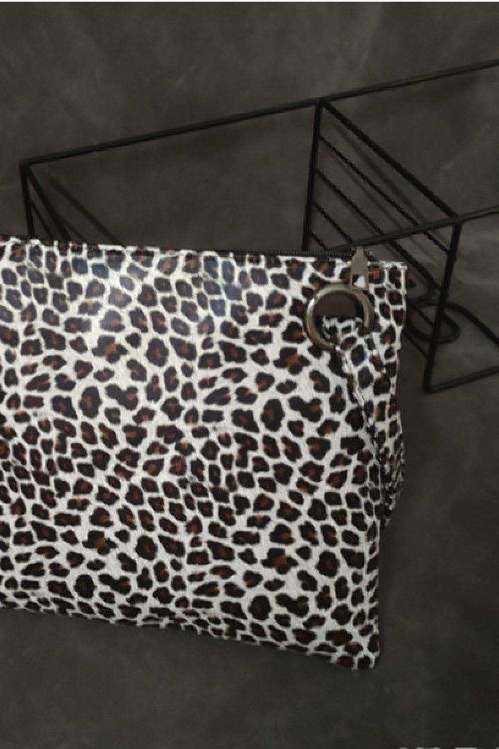 Leopard PU Leather Clutch - Trendsi - Flyclothing LLC