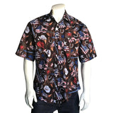 Rockmount Ranch Wear Mens Short Sleeve American Flag Western Shirt - Rockmount Clothing - Flyclothing LLC