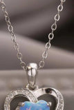 Opal Heart Pendant Necklace - Trendsi - Flyclothing LLC