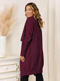 Long Sleeve Open Front Longline Cardigan - Trendsi - Flyclothing LLC