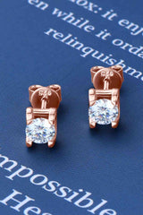 Moissanite 925 Sterling Silver Stud Earrings - Trendsi - Flyclothing LLC