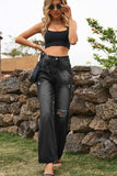 Distressed Buttoned Loose Fit Jeans - Trendsi - Flyclothing LLC