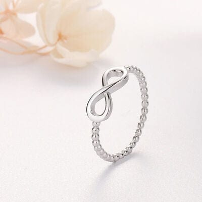 Number 8 Zircon 925 Sterling Silver Ring - Trendsi