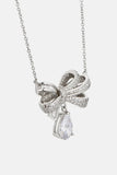 Teardrop Shape 925 Sterling Silver Zircon Pandent Necklace - Trendsi