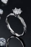 1 Carat Moissanite 925 Sterling Silver Ring - Trendsi