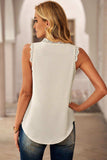 Eyelash Lace V-Neck Tank Top - Trendsi - Flyclothing LLC