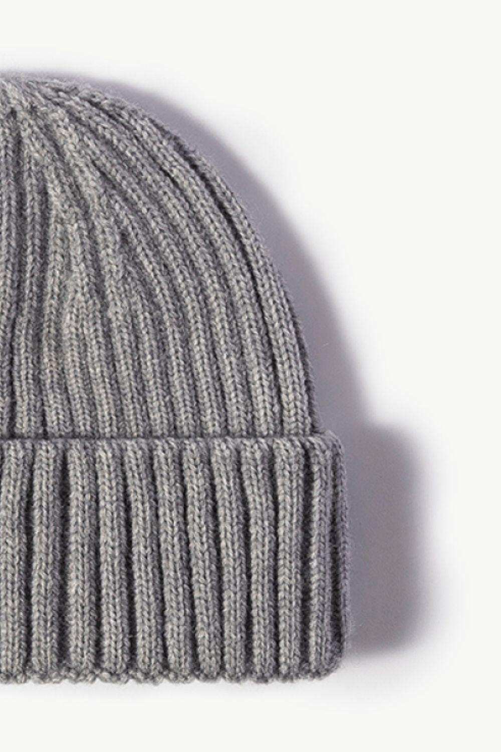 Rib-Knit Cuff Beanie - Trendsi - Flyclothing LLC