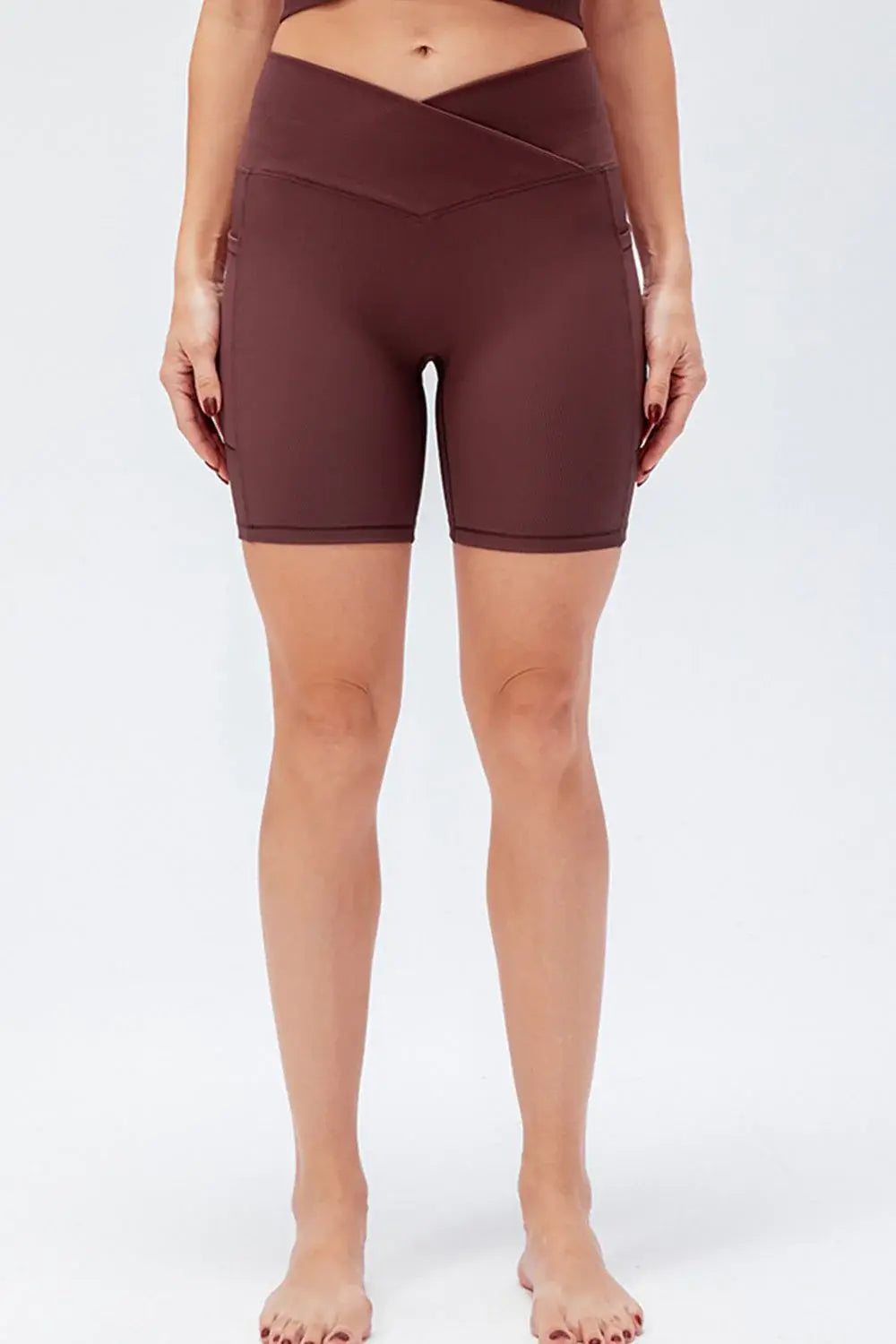 Slim Fit V-Waistband Sports Shorts - Trendsi - Flyclothing LLC