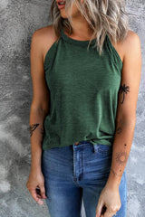Curved Hem Grecian Tank Top - Trendsi
