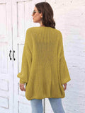 Open Front Dropped Shoulder Longline Cardigan - Trendsi - Flyclothing LLC