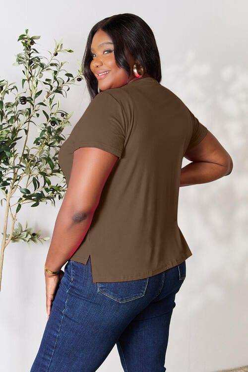 Basic Bae Full Size Round Neck Short Sleeve T-Shirt - Trendsi - Flyclothing LLC