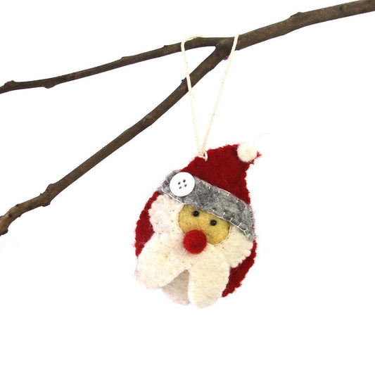 Hand Felted Christmas Ornament: Santa - Global Groove (H) - Global Groove