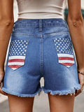 Raw Hem Denim Shorts with Pockets - Trendsi - Flyclothing LLC