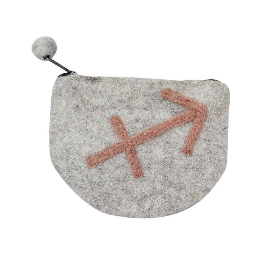 Felt Sagittarius Zodiac Coin Purse - Global Groove - Flyclothing LLC