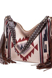 Geometric Canvas Tote Bag - Trendsi