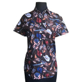 Rockmount Ranch Wear Womens Short Sleeve American Flag Western Shirt - Rockmount Clothing - Flyclothing LLC