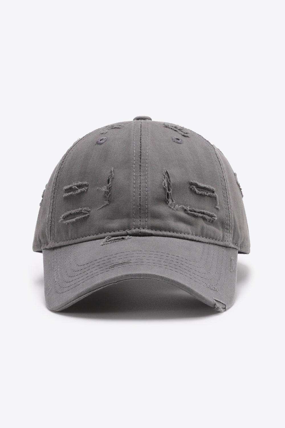 Distressed Adjustable Baseball Cap - Trendsi - Flyclothing LLC