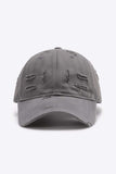 Distressed Adjustable Baseball Cap - Trendsi - Flyclothing LLC