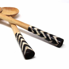 Olive Serving Set with Bone Handles 10 inch - Jedando