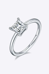 1 Carat Moissanite 925 Sterling Silver Solitaire Ring - Trendsi - Flyclothing LLC
