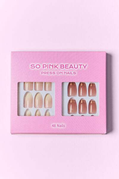 SO PINK BEAUTY Press On Nails 2 Packs - Trendsi - Flyclothing LLC
