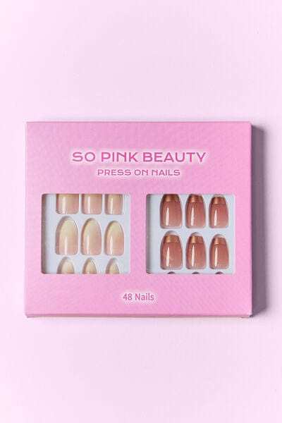 SO PINK BEAUTY Press On Nails 2 Packs - Trendsi - Flyclothing LLC