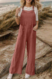 Full Size Wide Leg Front Pocket Jumpsuit - Trendsi - Flyclothing LLC