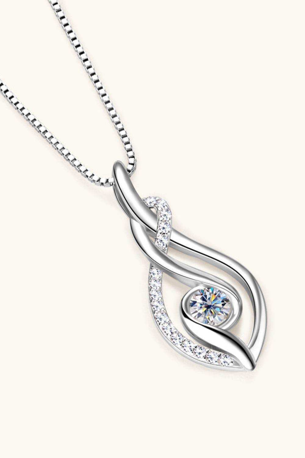 Moissanite 925 Sterling Silver Necklace - Trendsi - Flyclothing LLC