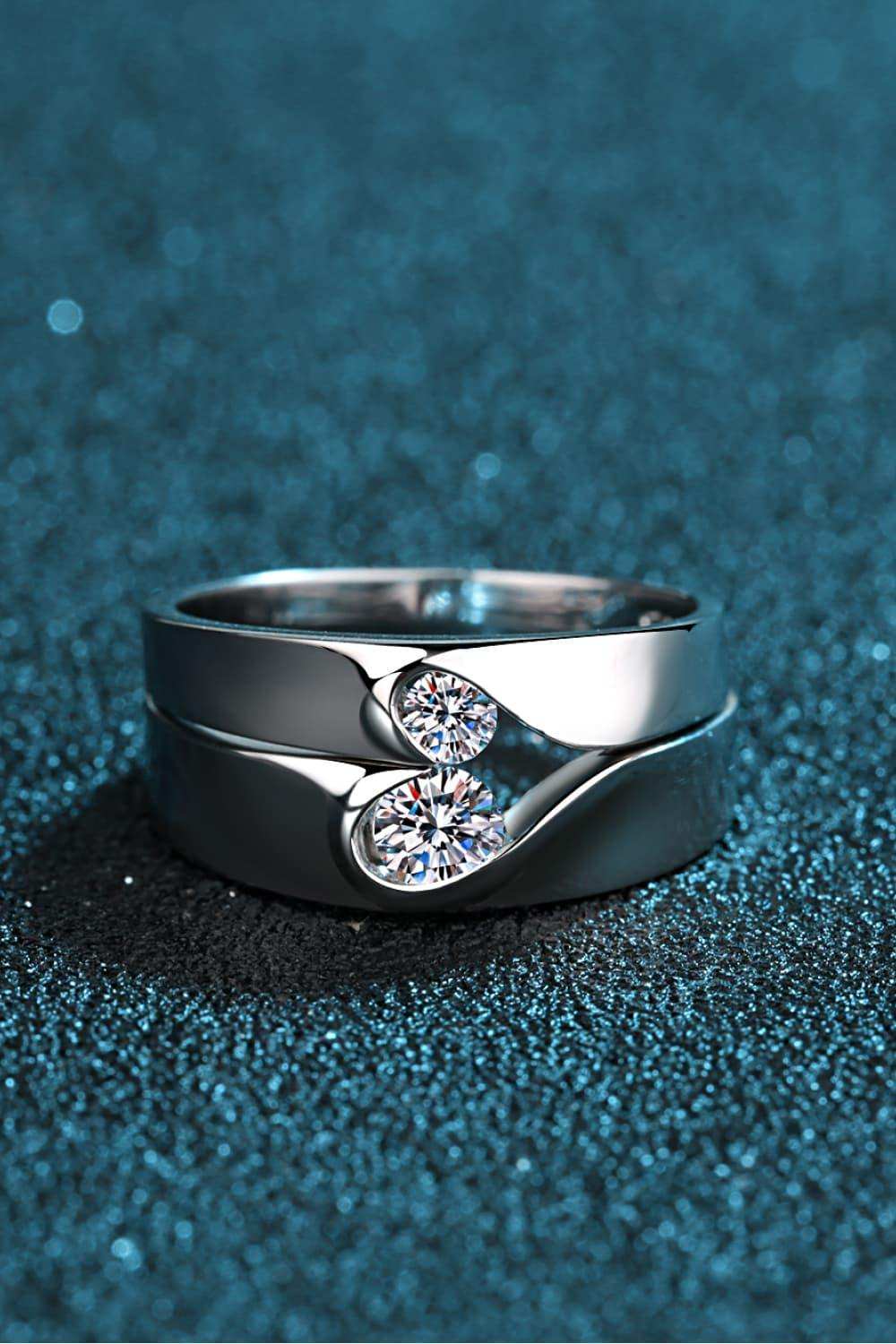 Moissanite Rhodium-Plated Ring - Trendsi - Flyclothing LLC