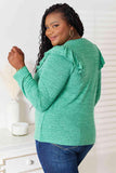 Double Take Ruffle Shoulder Long Sleeve T-Shirt - Trendsi