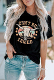 CAN'T BE TAMED Graphic Short Sleeve Tee - Trendsi - Flyclothing LLC