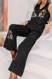 V-Neck Tank Top and Long Pants Set - Trendsi - Flyclothing LLC