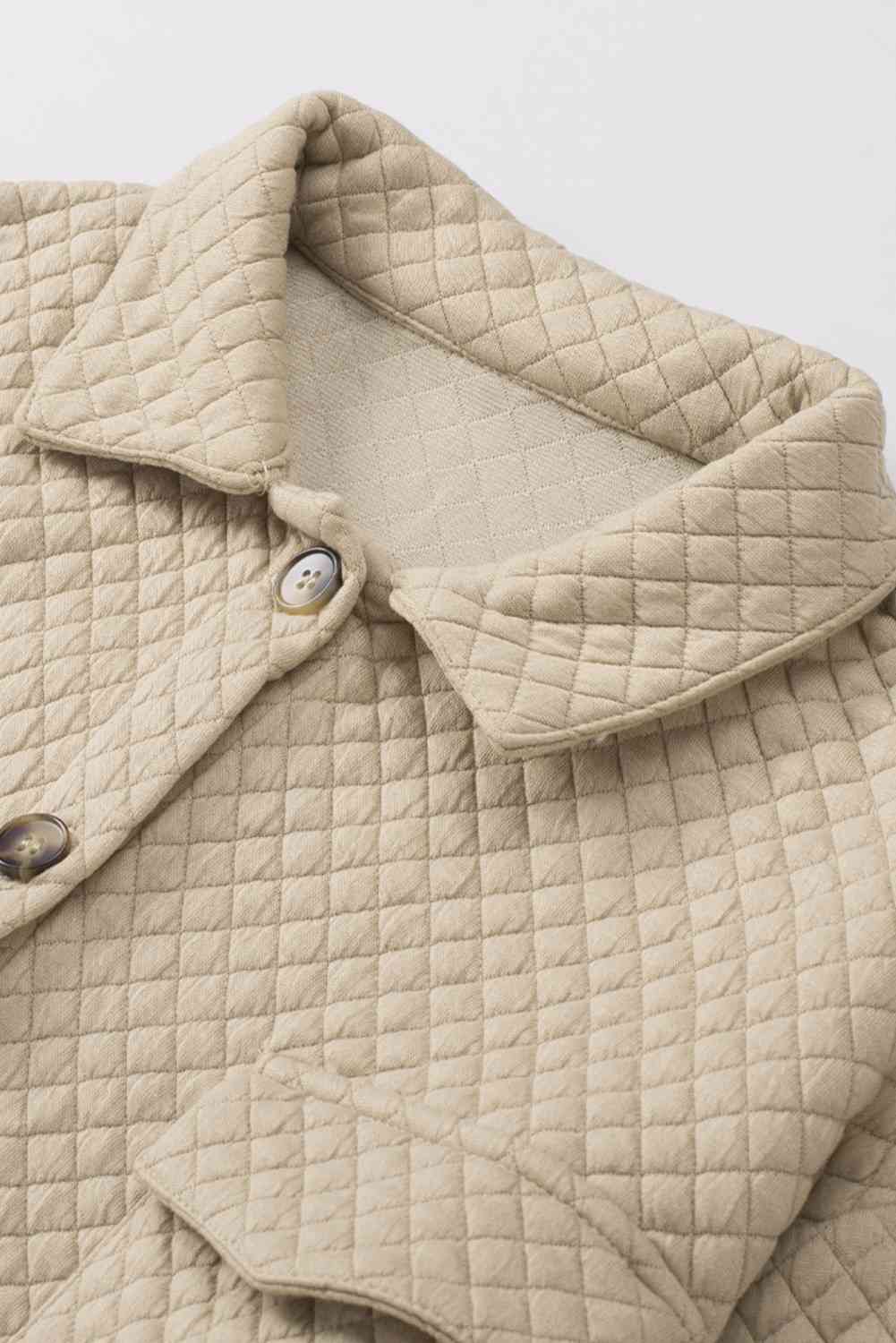 Button Down Collared Jacket - Trendsi - Flyclothing LLC