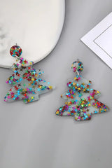 Christmas Tree Acrylic Earrings - Trendsi - Flyclothing LLC