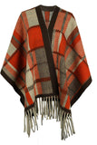 Cloak Sleeve Fringe Detail Poncho - Trendsi - Flyclothing LLC