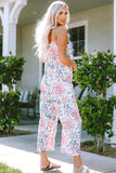 Floral Spaghetti Strap Scoop Neck Jumpsuit - Trendsi - Flyclothing LLC