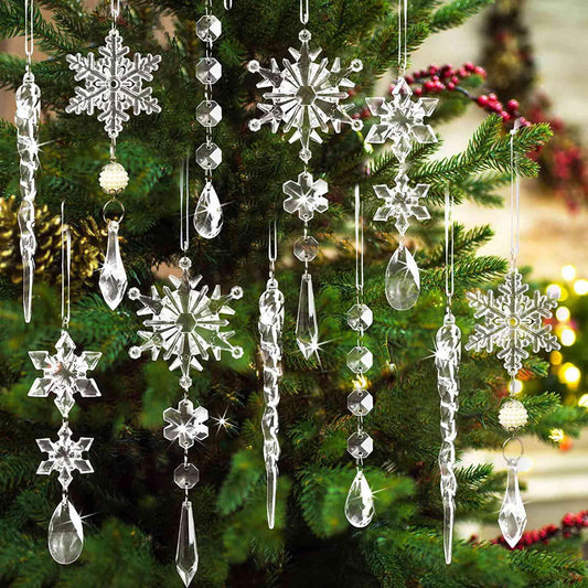 10-Piece Acrylic Icicle Ornaments - Trendsi