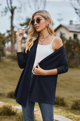 Open Front Long Sleeve Cardigan - Trendsi