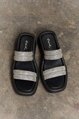 Qupid Bright Mind Platform Wedge Rhinestone Sandal - Trendsi - Flyclothing LLC
