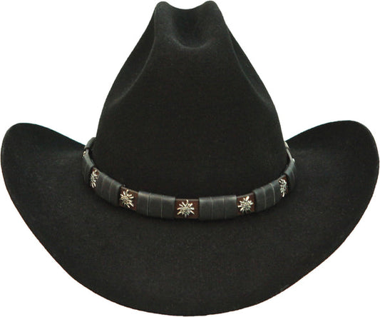 Rockmount Clothing Black Wool Felt Cattleman Western Cowboy Hat