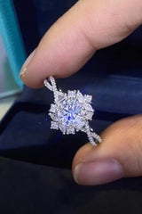 Floral 2 Carat Moissanite Crisscross Ring - Trendsi - Flyclothing LLC